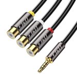 Bhhbb - 3. 5mm to rca adaptateur cble, rca cble plaqu or coquille de cuivre heavy duty 3, 5mm (1 / ...