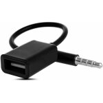 Bhhbb - adaptateur audio mle aux vers usb femelle 3, 5 mm cble otg pour voiture noir 15 cm