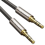 Bhhbb - cble aux 3, 5 mm tress en nylon, adaptateur d`entre audio mle - mle pour casques, voiture, ...
