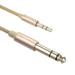 Bhhbb - cble audio 3. 5mm vers 6. 35mm stro jack, nylon tress jack stro 6. 35 mle vers 3. 5 mle ...