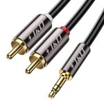 Bhhbb - cble rca jack audio, cble adaptateur audio stro plaqu or de 3. 5mm mle  2 rca mle, 2. ...
