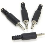 Bhhbb - connecteurs jack mle trrs 4 ples(lot de 4) 3. 5mm (1 / 8 )  souder, connecteur pour rparation ...
