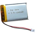 Bibt - xinlantech pl603450 batterie de rechange rechargeable 3, 7 v 1200 mah avec connecteur jst ph 2. ...