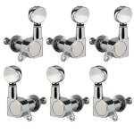 Big square sealed guitar tuning pegs keys tuners machine heads for electric guitar black / gold / chrome ...