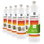 Bioéthanol - höfer chemie - 96, 6% - 6 x 1 l - sans fumée - parfait pour cheminées de table Bioéthanol - höfer chemie - 96, 6% - 6 x 1 l - sans fumée - parfait pour cheminées de table