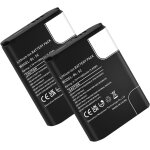 Bl - 5c lot de 2 batteries rechargeables compatibles avec tlphone nokia srie 1100 / 2000 / 6000, radio ...