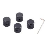 Black 4 pack volume control knob tone knob flat control knob guitar control knob guitar pedal knob