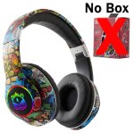 Black no box casque sans fil bluetooth 5. 1 dj gamer avec micro, lumire led rvb, prise en charge de ...