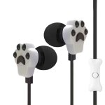 Black cat paw - ecouteurs st�r�o avec micro, �couteurs intra - auriculaires, casque filaire pour smartphone, ...