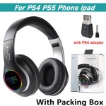 Black p4 adapter casque sans fil bluetooth rvb, casque st�r�o hifi, casque antibruit de sport, prise ...