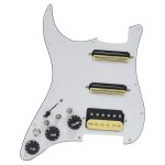Blanc 3 plis guitare electrique humbucker gaucher pickguard micro avec singlecut cblage charg pr