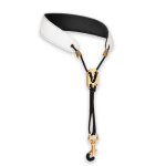 Blanc - sangle de saxophone en cuir, lanire de protection du cou pour soprano tnor alto baryton