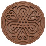 Bloc de couverture de trou de rosace en bois d'acajou pour guitare acoustique folk g