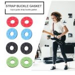 Bloc de verrouillage de sangle de guitare en caoutchouc, 10 pices, serrure de scurit, joint de rondelle, ...