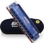 Blue harp buth organic diatonic, diatonic blues, etui bleu, top grade 16 / 09 / 2018 ica, 008k, 10 trous, ...