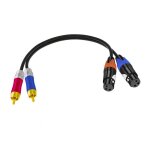 Bluelans 2 xlr femelle � 2 m�le rca c�ble flexible hifi audio cordon fil pour haut - parleur de microphone ...