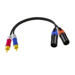 Bluelans - c�ble portable xlr m�le vers 2 femelles rca, connecteur de contact stable, fil audio st�r�o ...