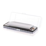 Blues harmonica 10 trous pour clé de do instrument de musique en acier inoxydable avec fo Blues harmonica 10 trous pour clé de do instrument de musique en acier inoxydable avec fo