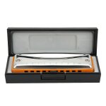 Blues harmonica 10 trous orgue a bouche cl� g acier inoxydable abs r�sine instrument a ventorange a - ...