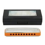 Blues harmonica 10 trous orgue a bouche g cl� en acier inoxydable abs r�sine instrument a ventorange