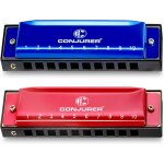 Blues harmonica diatonique en domajeur pour enfants - 10 trous - enmtal - avec anche en laiton de qualit ...
