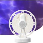 Bluetooth speaker with big wheel, portable wave bedside lamp speaker with white noise machine, rgb dimmable ...