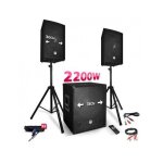 Bm sonic - pack sonorisation 2200w - enceintes + caisson + pieds - usb / bluetooth - bm sonic bms1512 ... Bm sonic - pack sonorisation 2200w - enceintes + caisson + pieds - usb / bluetooth - bm sonic bms1512 ...