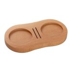Bois cafeti�re filtre tamper holder bois espresso tamper mat stand tamper station base en bois espres ...