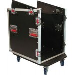 Bois gtour pour console de mixage 12u avec rack 12u intgr