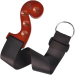 Bois massif pour pique de violoncelle - support antid�rapant - ancrage de pique - socle en forme de note ...