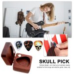 Bo�te en bois pour plectres de guitare, etui pour ukulele plectrum, outils de pi�ces d'instruments, accessoire ...