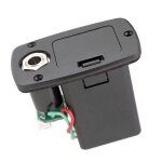Bo�te de bo�tier de batterie de micro de guitare abs 9v pour remplacement de couvercle de stockage de ...