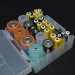 Bo�te de stockage de batterie en plastique porte - bo�tier organisateur de conteneur pour aa aaa c d ...