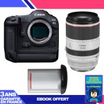 Boitier canon eos r3 + rf 70 - 200mm f / 2. 8 l is usm + 1 canon lp - e19 + ebook 'devenez un super photograph ...