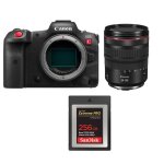 Bo�tier canon eos r5c + rf 24 - 105 mm f4l is usm + carte sandisk 256 go extreme pro cf cfexpress type ...