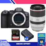 Boitier canon eos r6 mark ii + rf 70 - 200mm f / 2. 8 l is usm + 1 sandisk 32gb extreme pro uhs - ii ...