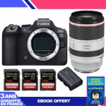Boitier canon eos r6 mark ii + rf 70 - 200mm f / 2. 8 l is usm + 3 sandisk 128gb extreme pro uhs - ii ...