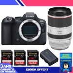 Boitier canon eos r6 mark ii + rf 70 - 200mm f / 2. 8 l is usm + 3 sandisk 256gb extreme pro uhs - ii ...