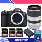 Boitier canon eos r6 mark ii + rf 70 - 200mm f / 2. 8 l is usm + 3 sandisk 64gb extreme pro uhs - ii ...