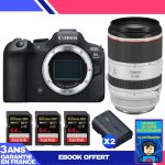 Boitier canon eos r6 mark ii + rf 70 - 200mm f / 2. 8 l is usm + 3 sandisk 64gb extreme pro uhs - ii ...