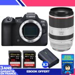 Boitier canon eos r6 mark ii + rf 70 - 200mm f / 2. 8 l is usm + 2 sandisk 128gb extreme pro uhs - ii ...