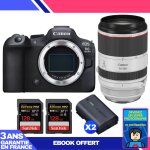 Boitier canon eos r6 mark ii + rf 70 - 200mm f / 2. 8 l is usm + 2 sandisk 128gb extreme pro uhs - ii ...