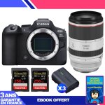 Boitier canon eos r6 mark ii + rf 70 - 200mm f / 2. 8 l is usm + 2 sandisk 256gb extreme pro uhs - ii ...