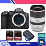 Boitier canon eos r6 mark ii + rf 70 - 200mm f / 2. 8 l is usm + 2 sandisk 32gb extreme pro uhs - ii ...