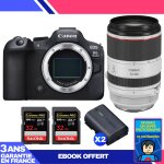 Boitier canon eos r6 mark ii + rf 70 - 200mm f / 2. 8 l is usm + 2 sandisk 32gb extreme pro uhs - ii ...