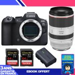 Boitier canon eos r6 mark ii + rf 70 - 200mm f / 2. 8 l is usm + 2 sandisk 64gb extreme pro uhs - ii ...
