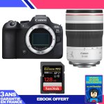 Boitier canon eos r6 mark ii + rf 70 - 200mm f / 4 l is usm + 1 sandisk 128gb extreme pro uhs - ii sdxc ...