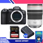 Boitier canon eos r6 mark ii + rf 70 - 200mm f / 4 l is usm + 1 sandisk 256gb extreme pro uhs - ii sdxc ...