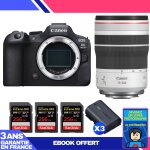Boitier canon eos r6 mark ii + rf 70 - 200mm f / 4 l is usm + 3 sandisk 256gb extreme pro uhs - ii sdxc ...