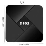 Botier dcodeur smart tv 4k d905, 8 go de rom, lecteur multimdia quad core avec wifi pour jeux vido, ...